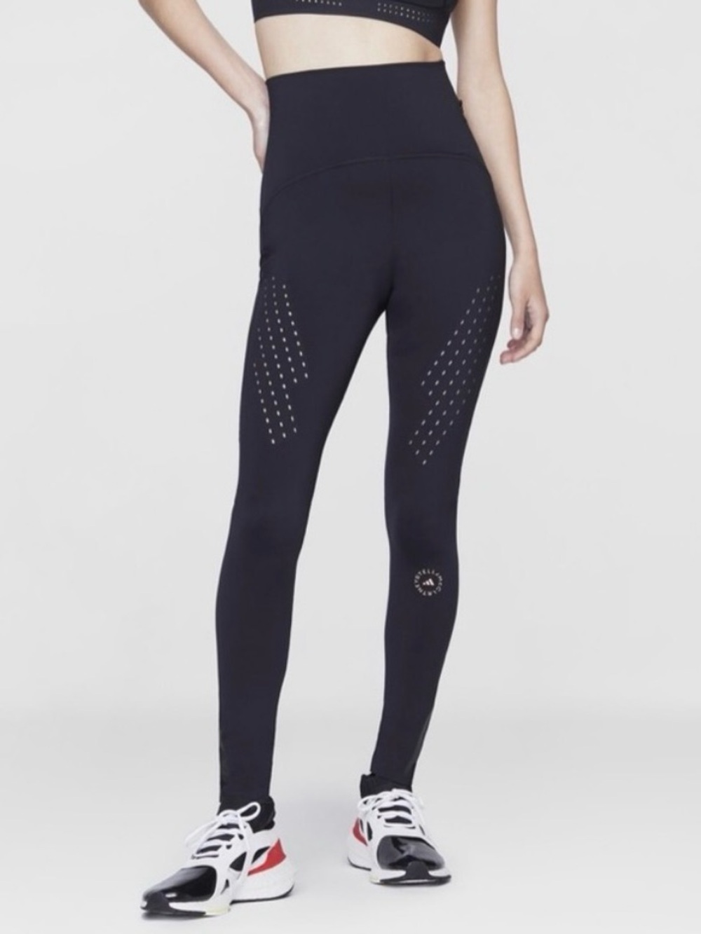adidas by Stella McCartney Black Leggings perforated cutouts Truepurpose Tights